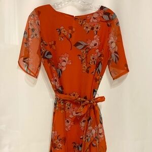 A New Day Orange Floral Dress